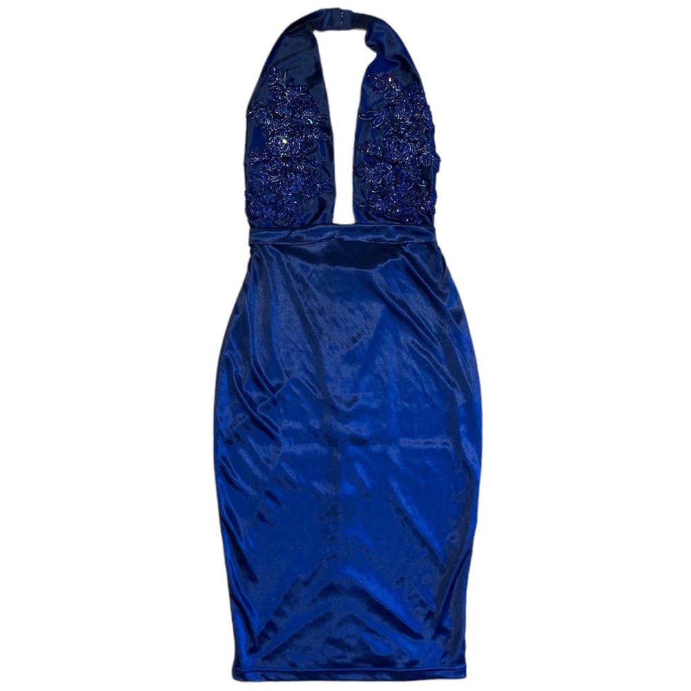 Oh Polly Embellished Halter Dress